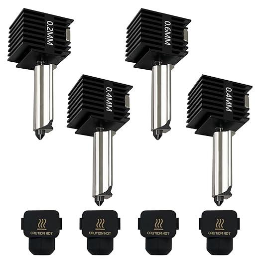 Nozzle 0.4Mm Hardened - 4-pack A1 Mini/A1 Hotend Printkop Hot