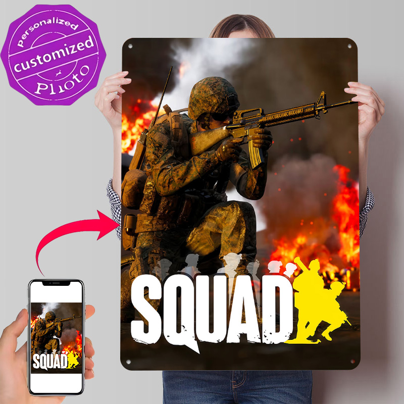 3D Printing Videos - Squad Videogame Cover Art Poster Retro