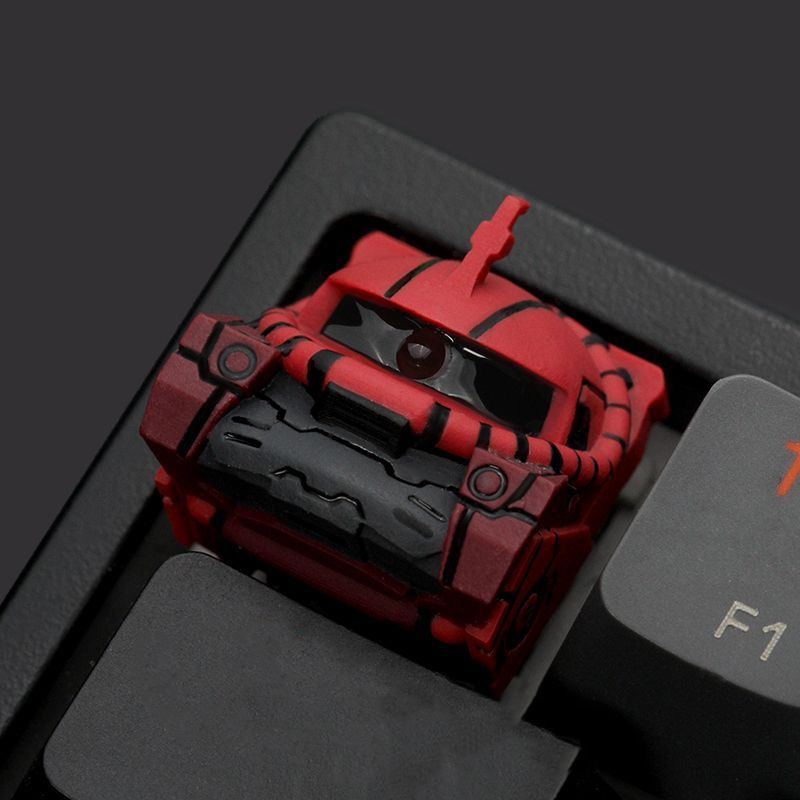 3D Printing Keycaps - 3D mechanische pantserhelm Artisan Keycap rood