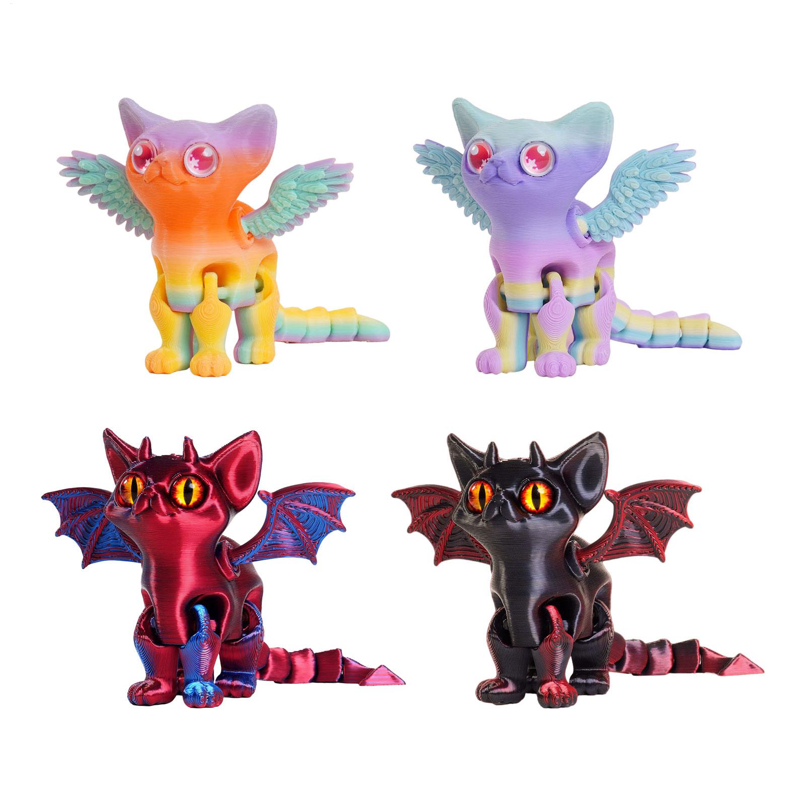 3D Printing Desk - 3D-geprinte dierenfiguur, 3D-geprinte kat, beweegbare ornament
