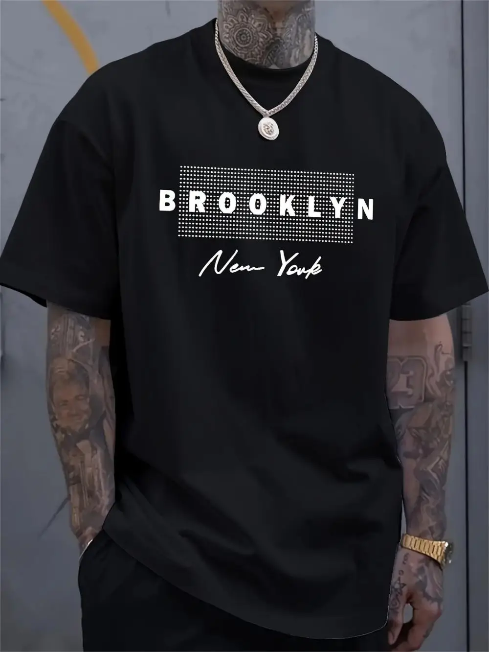 3D Printing York - Heren T-shirt met New York-letterprint, zomer,