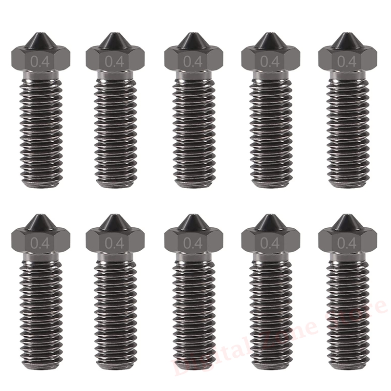 Nozzle 0.4Mm Hardened - 10 Stuks V6 Gehard Staal Vulkaan