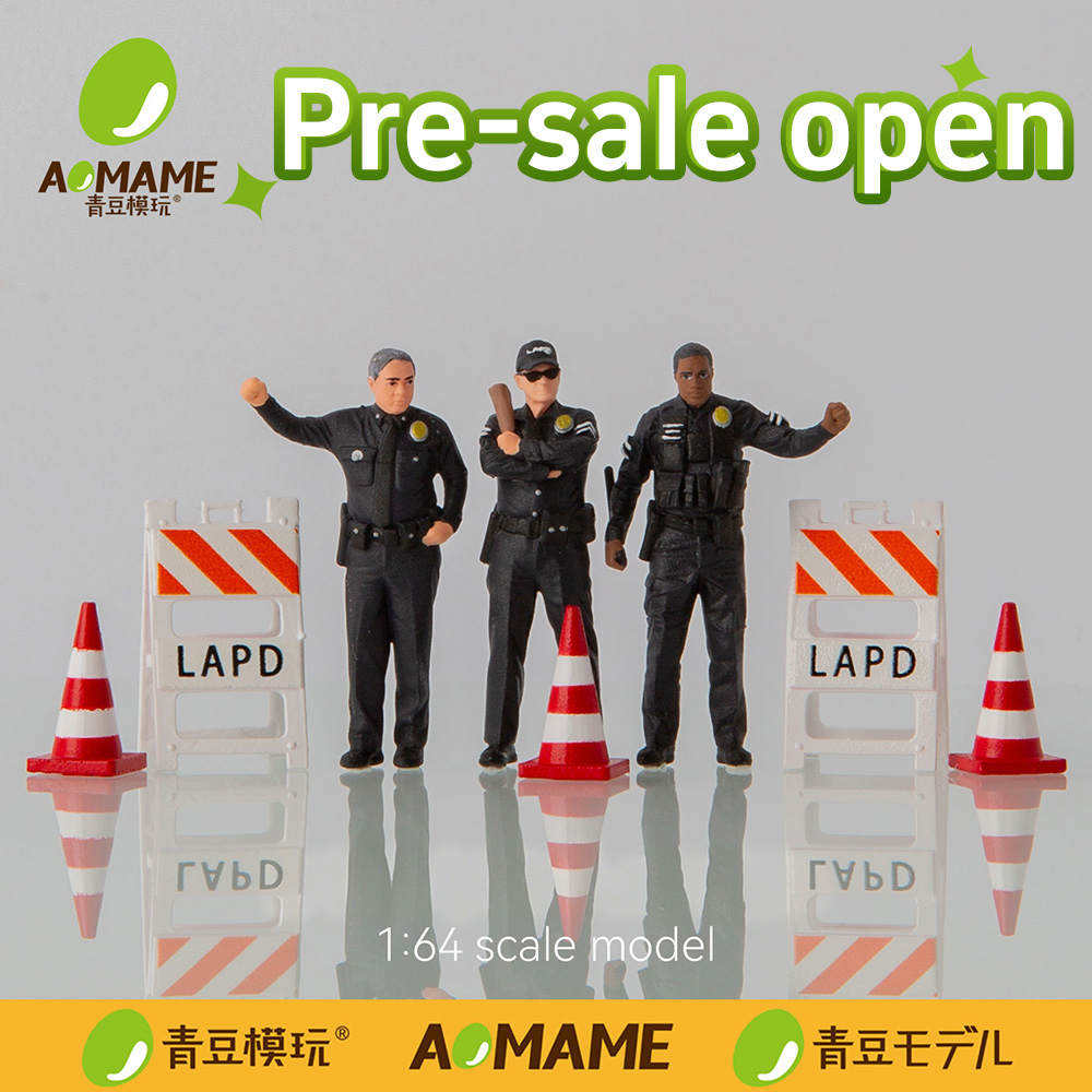 3D Printing Diecast Cars - PreSale 1/64 LAPD Police Set harsfiguren,