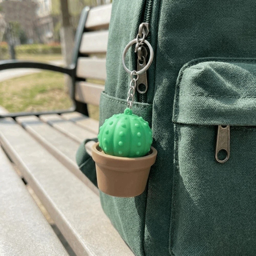 3D Printing Keycaps - Creatieve 3D-geprinte cactus-sleutelhanger met cartoon plastic