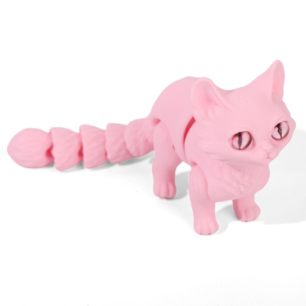 3D Printing Material - Grote ogen 3D-geprint kattenmodel van plastic,