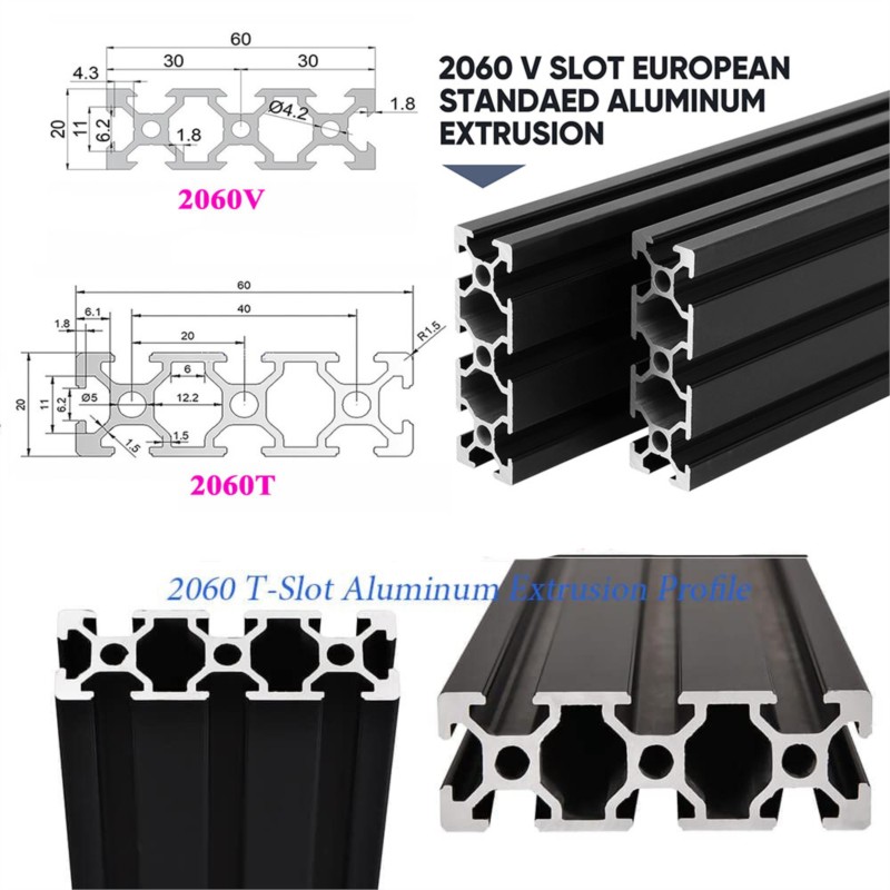 1 Stuks Zwart Aluminium Profie - V Slot Aluminum Extrusion recensie en prijs