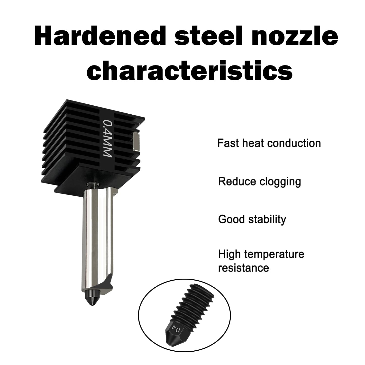 4-pack A1 Mini/A1 Hotend Print - Nozzle 0.4Mm Hardened recensie en prijs