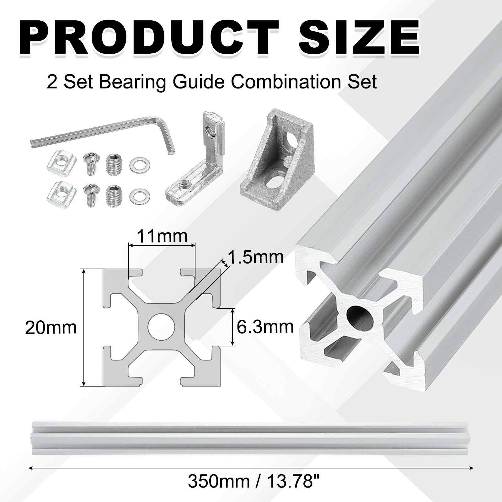 2Sets 100-400mm V-gleuf 2020 A - V Slot Aluminum Extrusion recensie en prijs