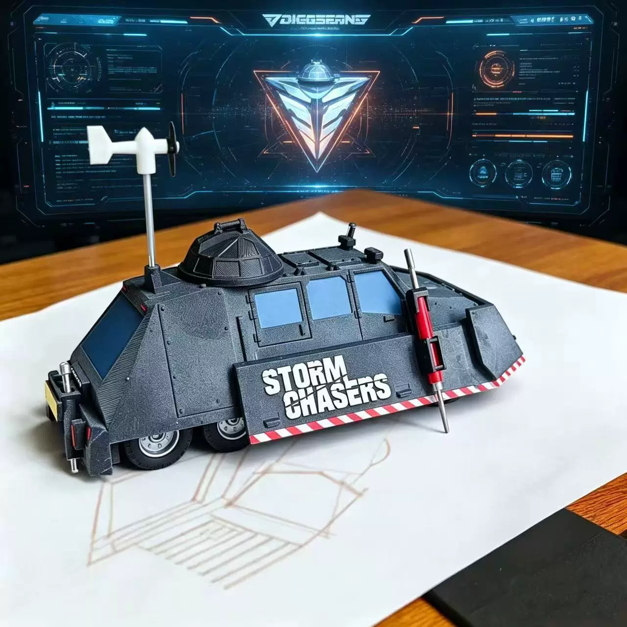 Storm Chaser TIV2 Tornado Inte - 3D Printing Diecast Cars recensie en prijs