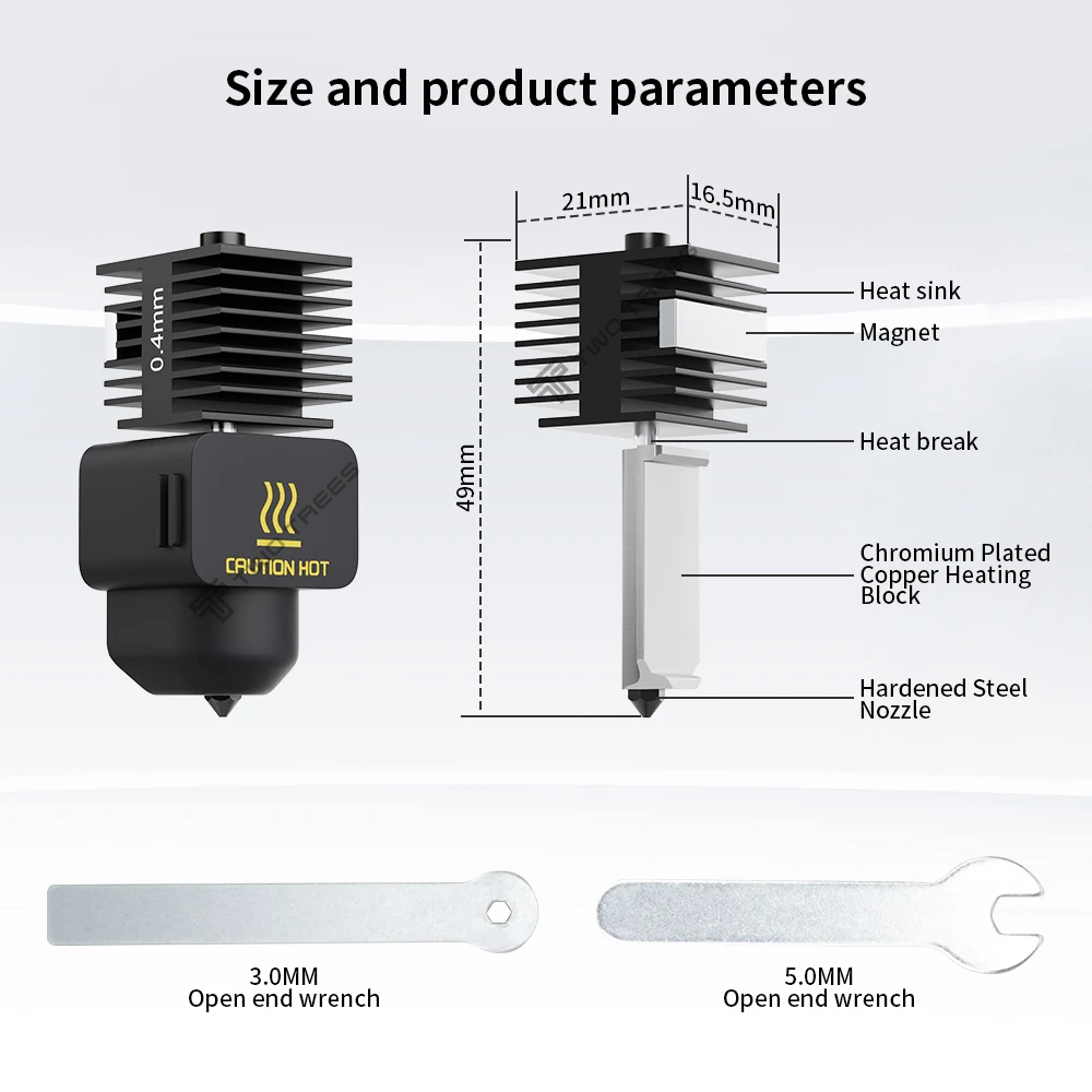 Upgrade Hotend Kit voor Bambu  - Nozzle 0.4Mm Hardened recensie en prijs