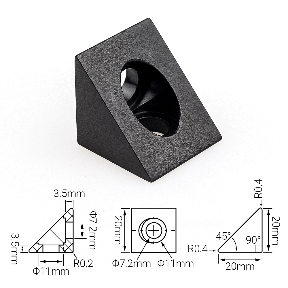 4 stks/partij V-slot Hoek Hoek - V Slot Aluminum Extrusion recensie en prijs