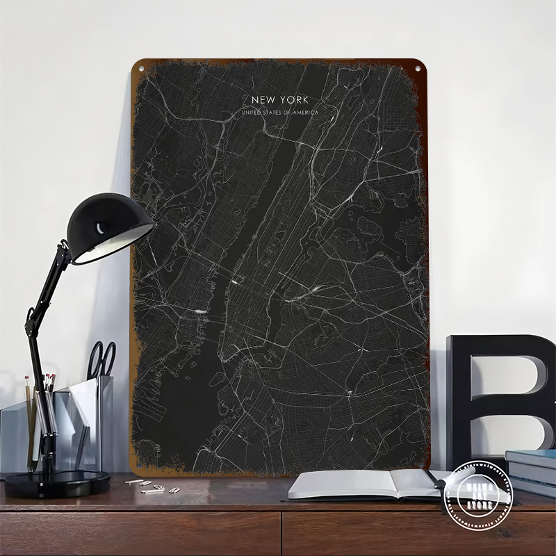 Zilveren New York stratenkaart - 3D Printing York recensie en prijs