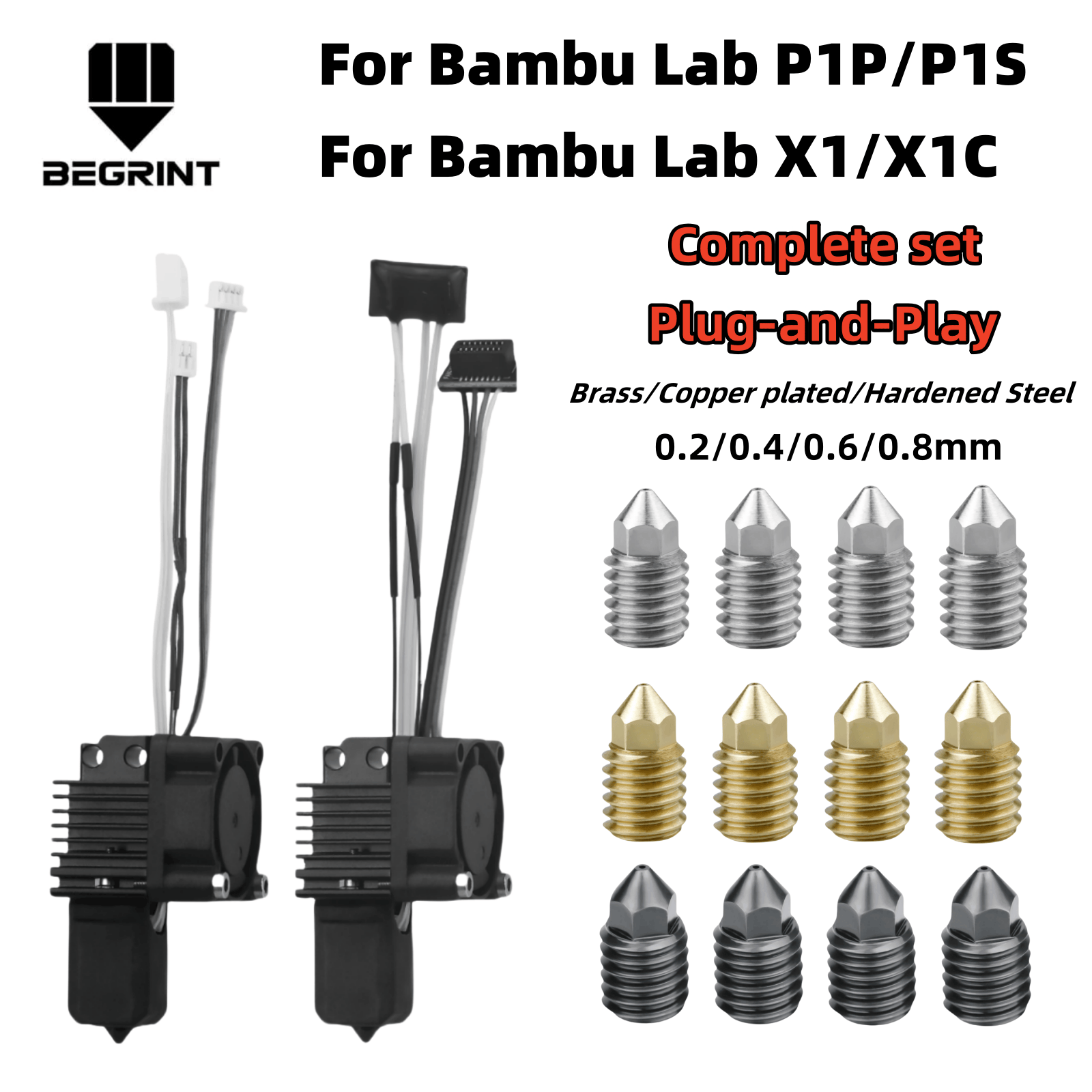 Voor Bambu Lab X1C P1P P1S Com - Nozzle 0.4Mm Hardened recensie en prijs