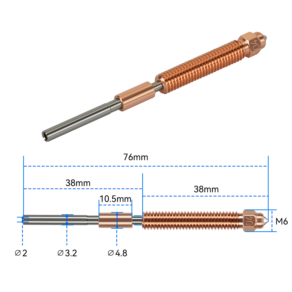 Unicorn gehard stalen mondstuk - Nozzle 0.4Mm Hardened recensie en prijs