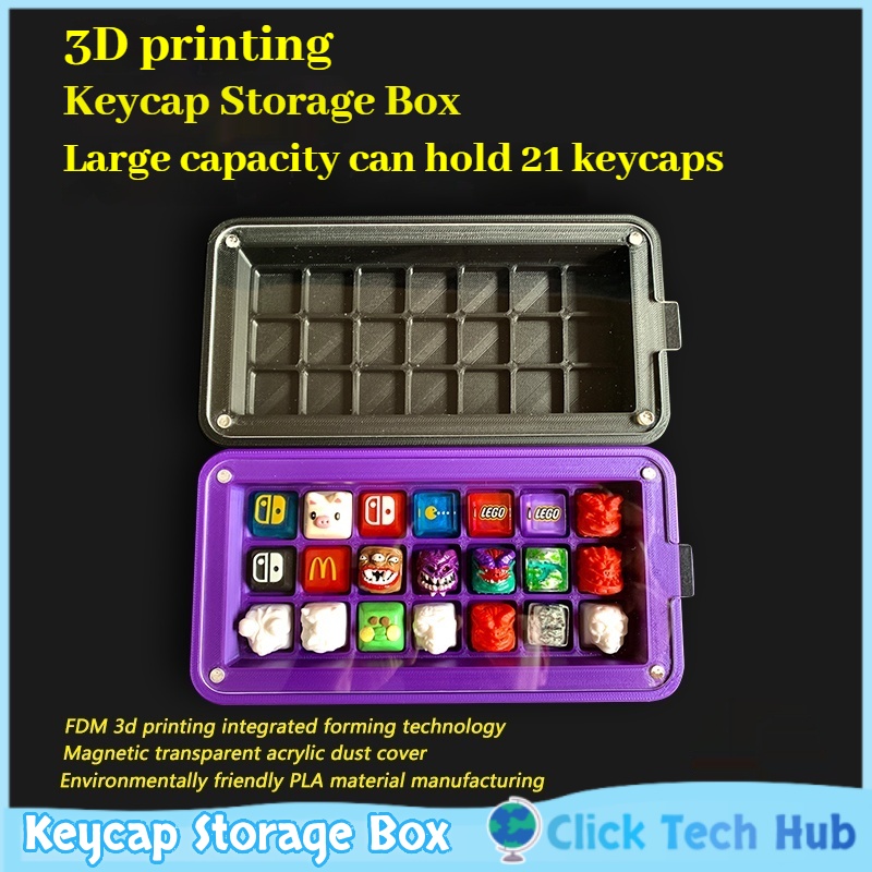 3D-geprinte Keycap opbergdoos  - 3D Printing Keycaps recensie en prijs