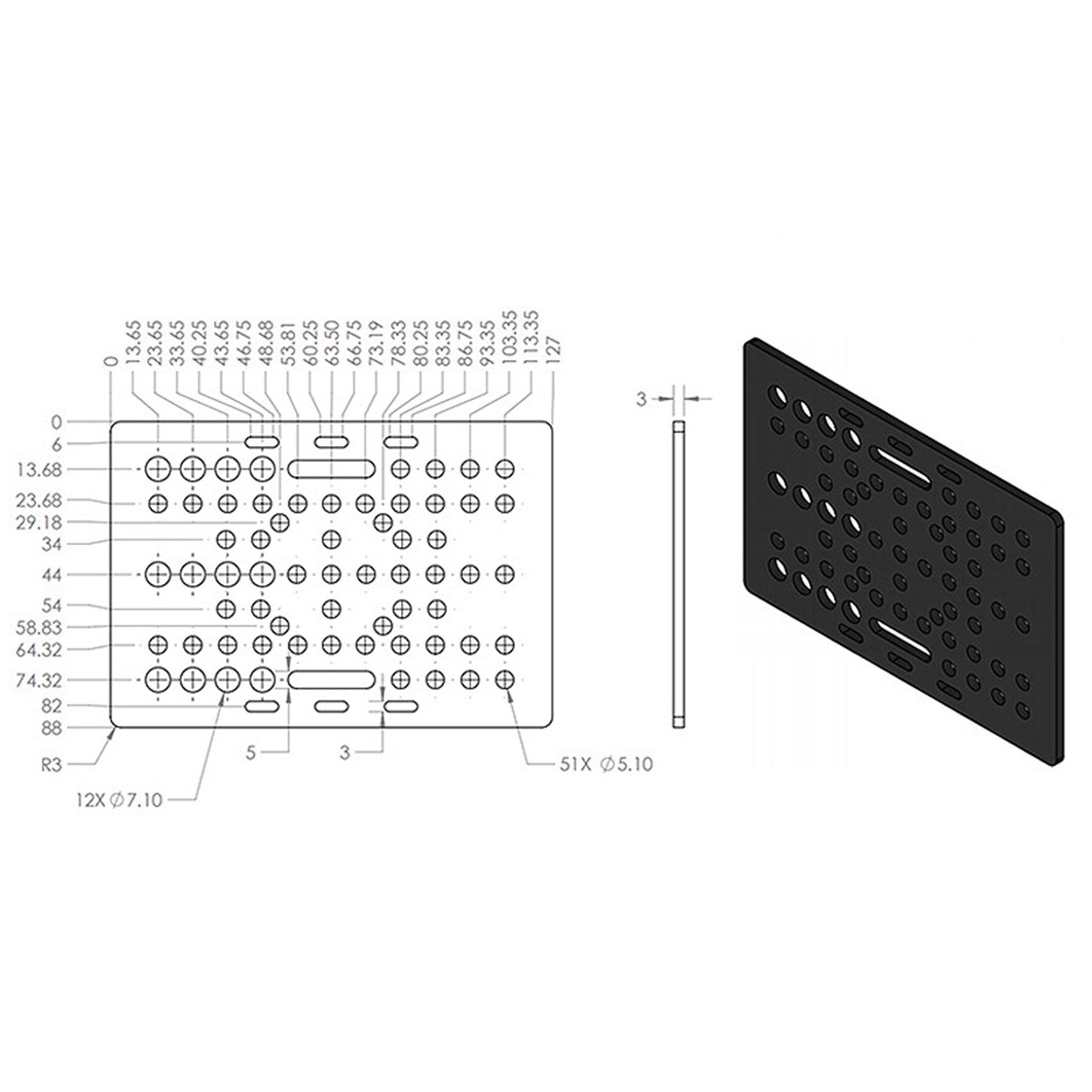 A7THK-3X CNC Gantry Plate V-gl - V Slot Aluminum Extrusion recensie en prijs